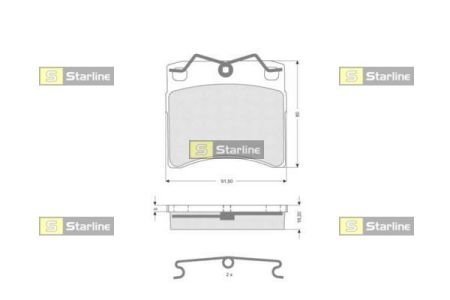 Комплект тормозных колодок STARLINE BD S236