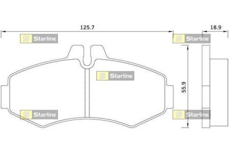 Комплект тормозных колодок STARLINE BD S241
