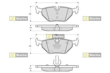 Комплект гальмівних колодок STARLINE BD S270