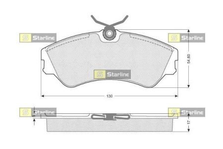 Комплект тормозных колодок STARLINE BD S298