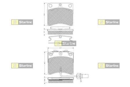 Комплект тормозных колодок STARLINE BD S305