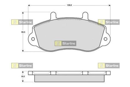 Комплект тормозных колодок STARLINE BD S315