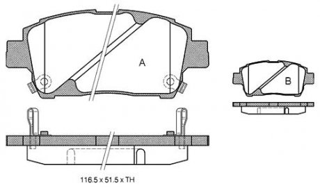 Комплект тормозных колодок STARLINE BD S321