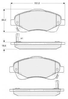 Комплект тормозных колодок STARLINE BD S342