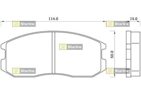Комплект тормозных колодок STARLINE BD S350