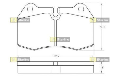 Комплект тормозных колодок STARLINE BD S351