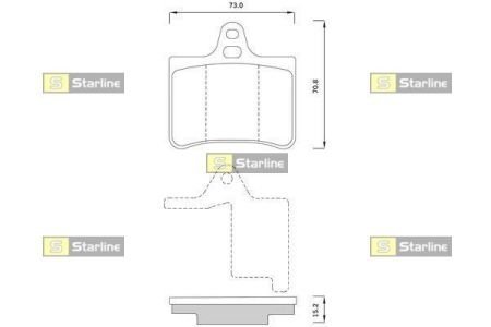 Комплект тормозных колодок STARLINE BD S358
