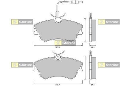 Комплект тормозных колодок STARLINE BD S368 (фото 1)