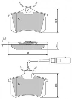 Комплект тормозных колодок STARLINE BD S375 (фото 1)