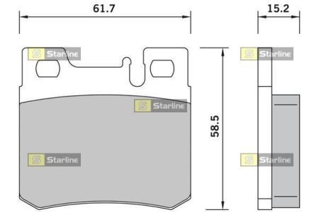 Комплект тормозных колодок STARLINE BD S385 (фото 1)