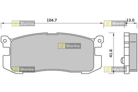Комплект тормозных колодок STARLINE BD S386