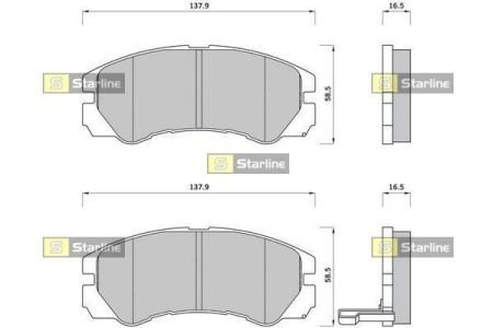 Комплект тормозных колодок STARLINE BD S387