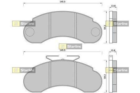 Комплект тормозных колодок STARLINE BD S390 (фото 1)