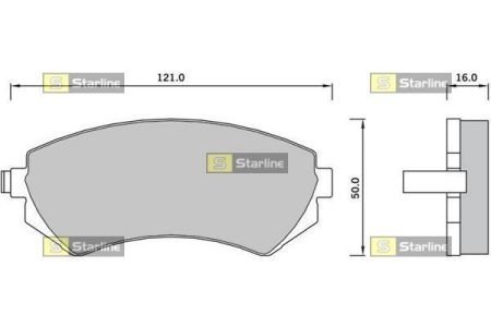 Комплект тормозных колодок STARLINE BD S392