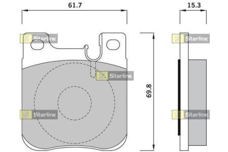 Комплект тормозных колодок STARLINE BD S395 (фото 1)