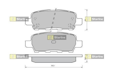 Комплект тормозных колодок STARLINE BD S418 (фото 1)