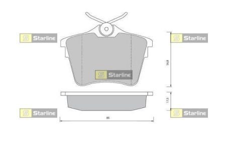 Комплект тормозных колодок STARLINE BD S419