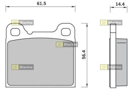 Комплект гальмівних колодок STARLINE BD S420 (фото 1)