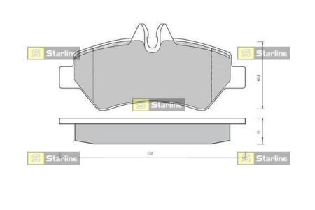 Комплект гальмівних колодок STARLINE BD S423