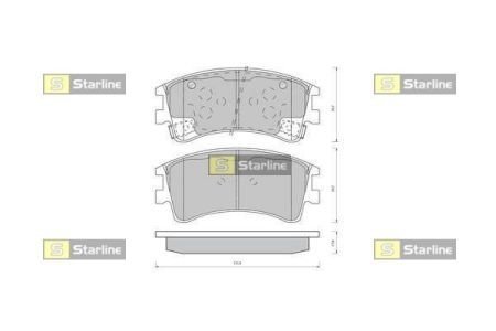 Комплект тормозных колодок STARLINE BD S431 (фото 1)