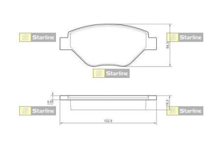 Комплект тормозных колодок STARLINE BD S435
