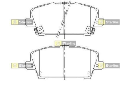 Комплект гальмівних колодок STARLINE BD S485