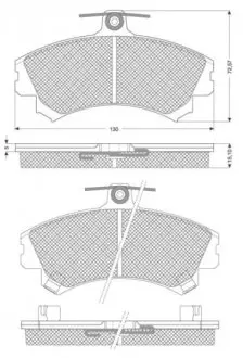 Комплект гальмівних колодок STARLINE BD S821P