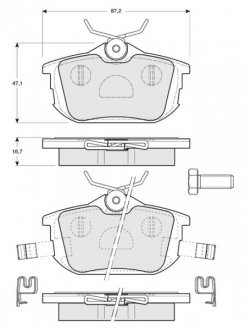 Комплект тормозных колодок STARLINE BD S830P