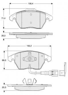 Комплект тормозных колодок STARLINE BD S833P