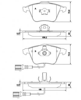 Комплект тормозных колодок STARLINE BD S837P (фото 1)