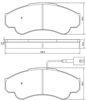 Комплект тормозных колодок STARLINE BD S840P (фото 1)