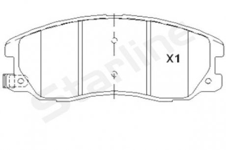 Комплект тормозных колодок STARLINE BD S852P (фото 1)