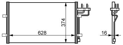 Радиатор кондиционера STARLINE FDA5367