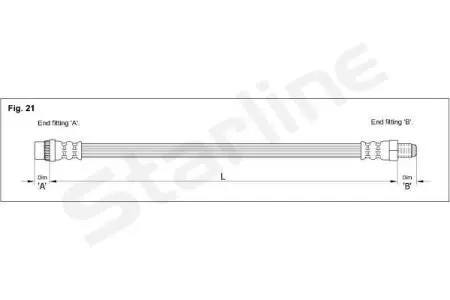 Тормозной шланг STARLINE HA DA.1271