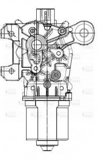 Моторедуктор стеклоочистителя для а/м Nissan Qashqai (J11) (14-)/X-Trail (T32) (STARTVOLT VWF1421 (фото 1)