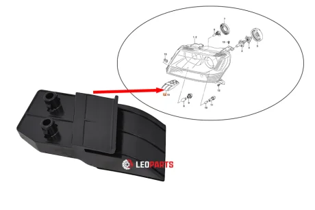 Кронштейн кріплення бампера лівий (над фарою) SUZUKI 3533065J00