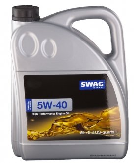 Масло моторное Engine Oil 5W-40 (5л) SWAG 15932938