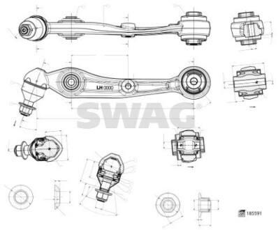 Рычаг подвески SWAG 33109994