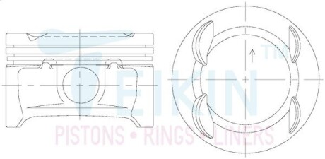 Поршни +0.50mm (к-кт на мотор) a14xer cruze/astra/mokka/insignia/zafira TEIKIN 30121050