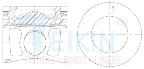 Поршни +0.50mm (к-кт на мотор) Ford Tranzit, Boxer 2,2 PUMA (P22DTE) TEIKIN 35201AG050