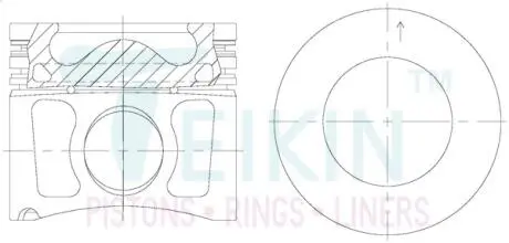 Поршни +0.50mm (к-кт на мотор) Ford Tranzit, Boxer 2,2 PUMA (P22DTE) TEIKIN 35201AG050