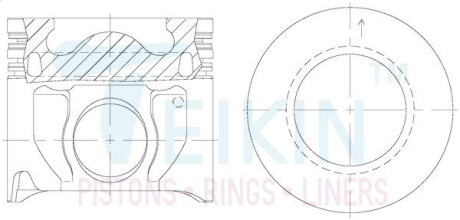 Поршни +0.50mm (к-кт на мотор) = ks 40830620 2,4 ford transit TEIKIN 35202AG050