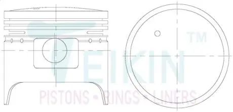 Поршни стандарт (STD) (к-кт на мотор) Honda Civic двигатель EB3 TEIKIN 38109STD