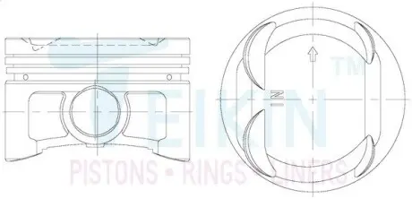 Поршни ремонт (+0.25мм) (к-кт на мотор) HONDA D16Y8 Accord, Civic, HR-V TEIKIN 38153025