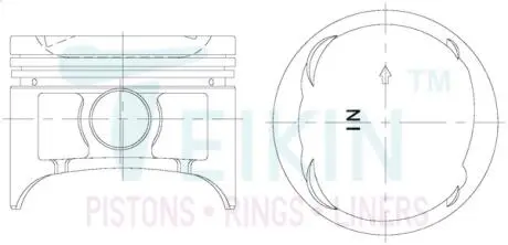 Поршни стандарт (STD) (к-кт на мотор) HONDA D15Z1 TEIKIN 38159STD