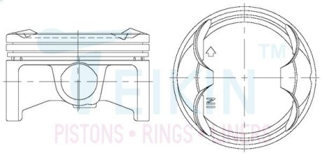 Поршни +0.25mm (к-кт на мотор) K24A4/K24Z4 Honda CR-V, Accord TEIKIN 38175025