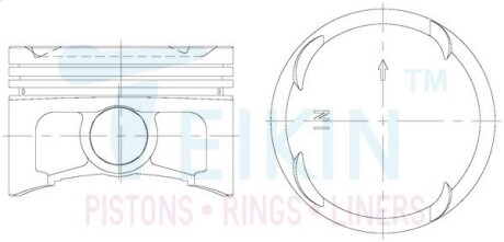 ПОРШНЯ В СБОРЕ 75/4CYL/1-1.2-2.8(D16Y7) TEIKIN 38181STD