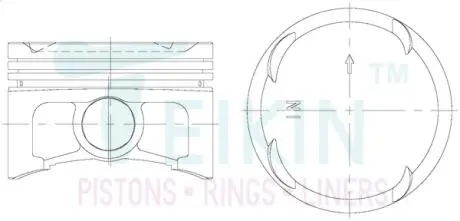 ПОРШНЯ В СБОРЕ 75/4CYL/1-1.2-2.8(D16Y7) TEIKIN 38181STD