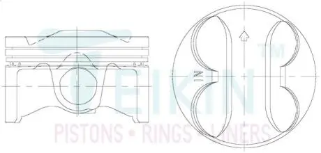 Поршни +0.50mm (к-кт на мотор) K20A 2,0L Honda Civic TYPE R TEIKIN 38190050