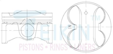 Поршни std (к-кт на мотор) k20a TEIKIN 38190STD